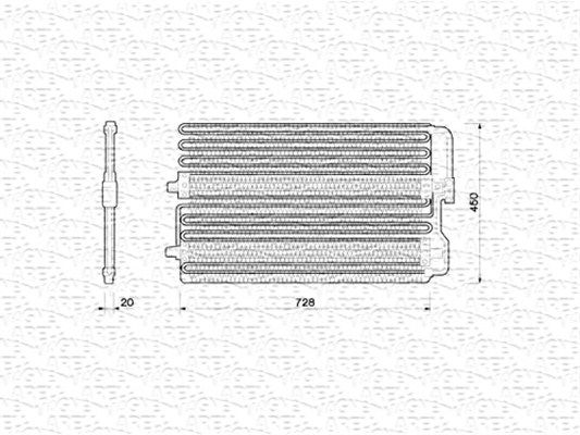 MAGNETI MARELLI Lauhdutin, ilmastointilaite 350203213000